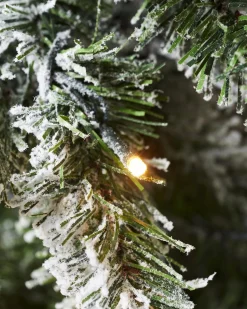 Pre-Lit Snow Flocked Pencil Christmas Tree, 6.5 Ft