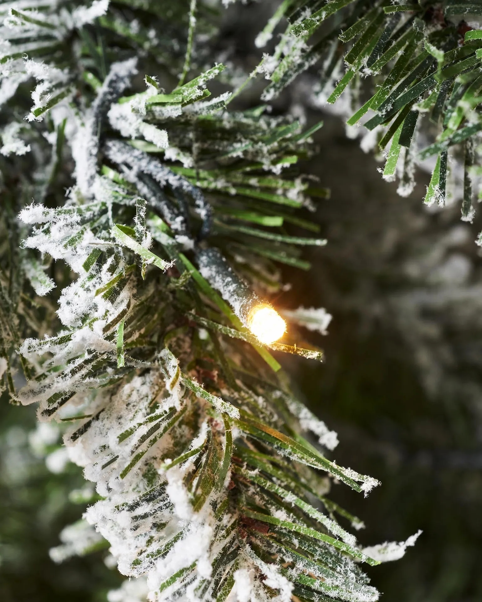 Pre-Lit Snow Flocked Pencil Christmas Tree, 6.5 Ft