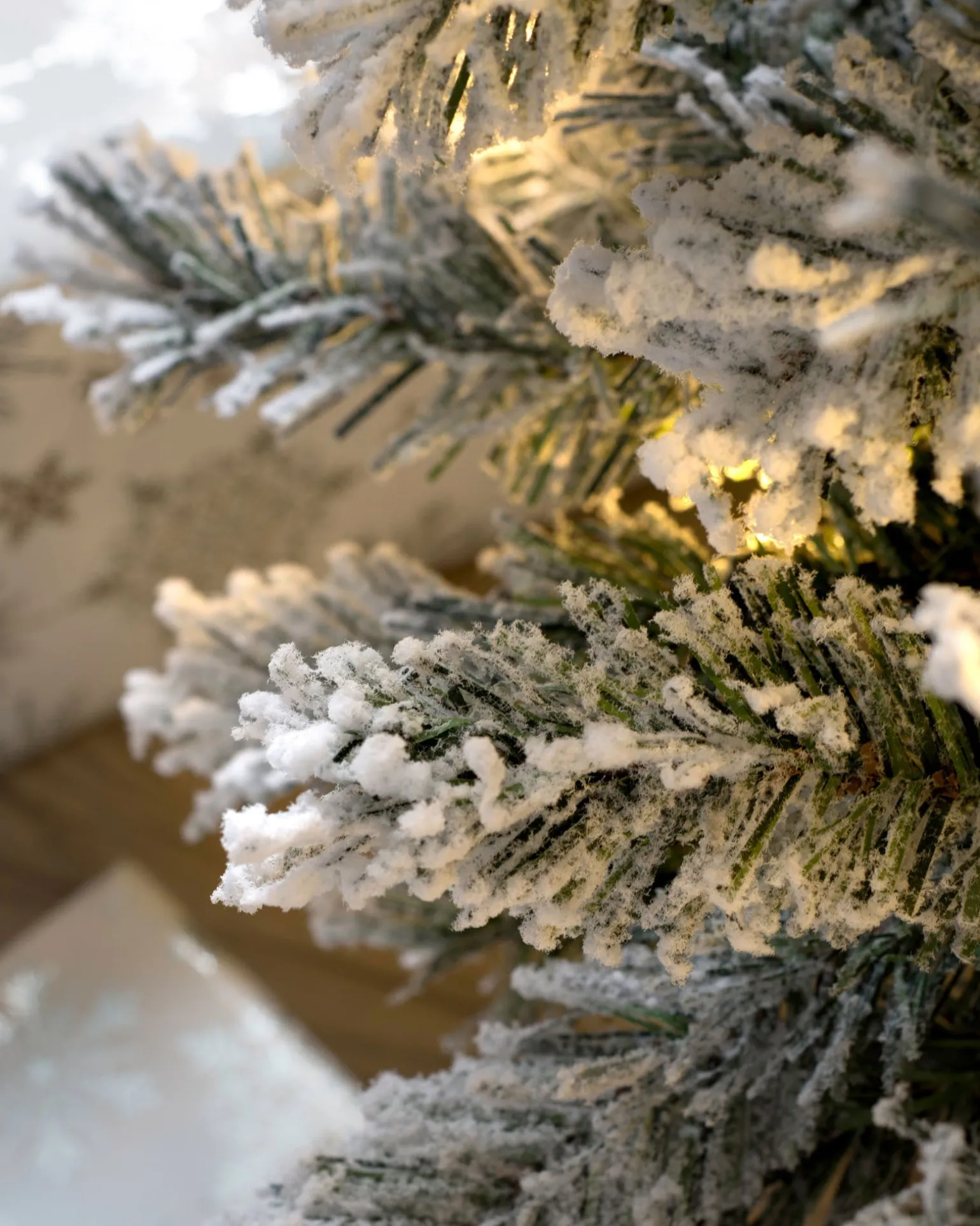 Pre-Lit Snow Flocked Pop-Up Christmas Tree, 5 Ft