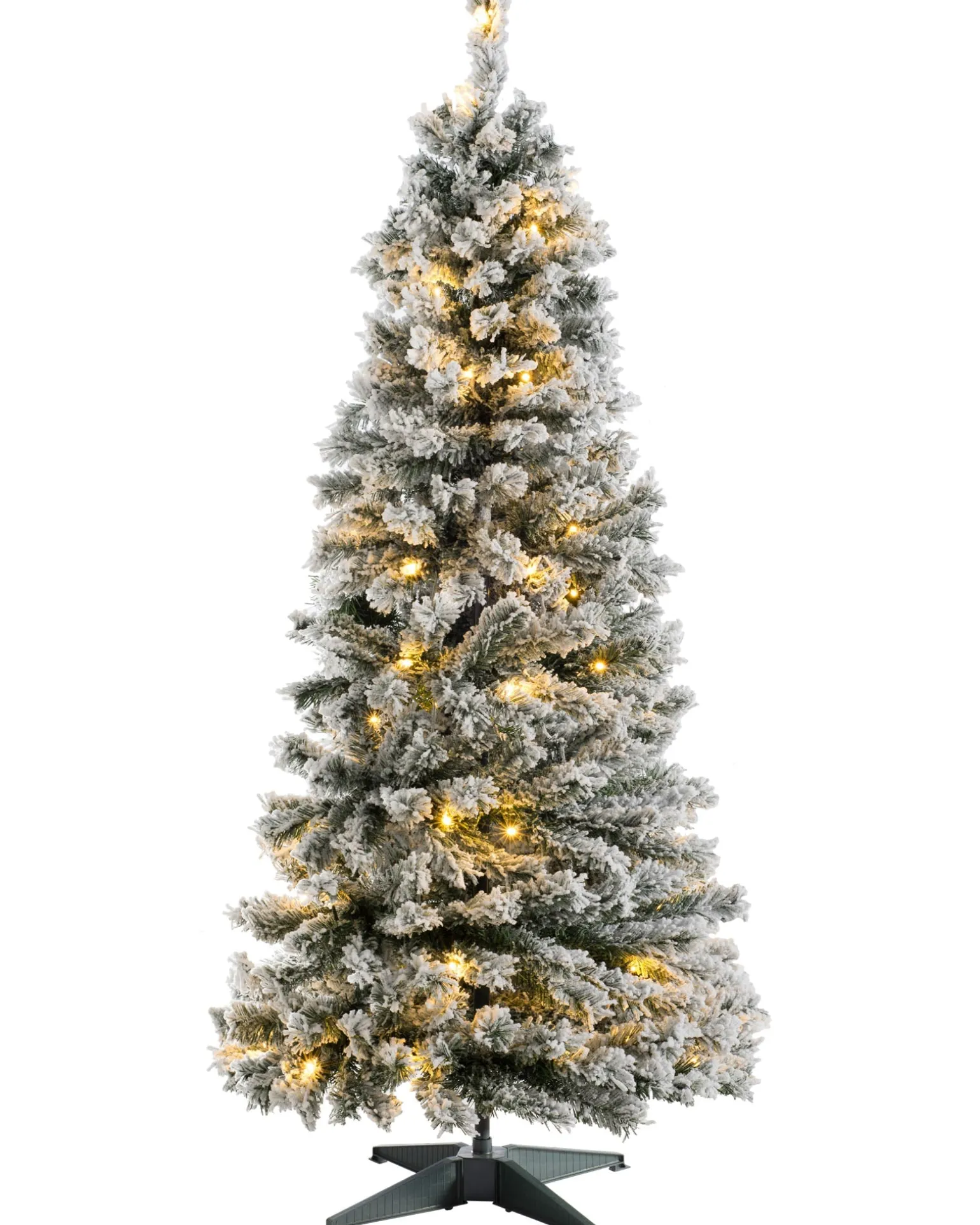 Pre-Lit Snow Flocked Pop-Up Christmas Tree, 5 Ft