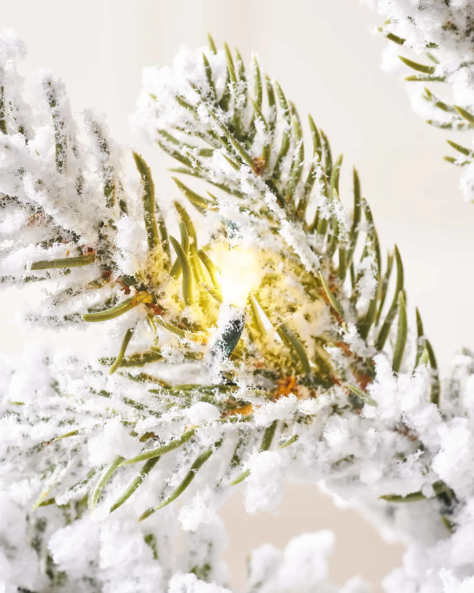Pre-Lit Snow Flocked Potted Christmas Tree, 3 Ft