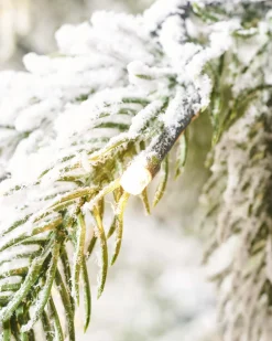 Pre-Lit Snow Flocked Potted Christmas Tree, 4 Ft
