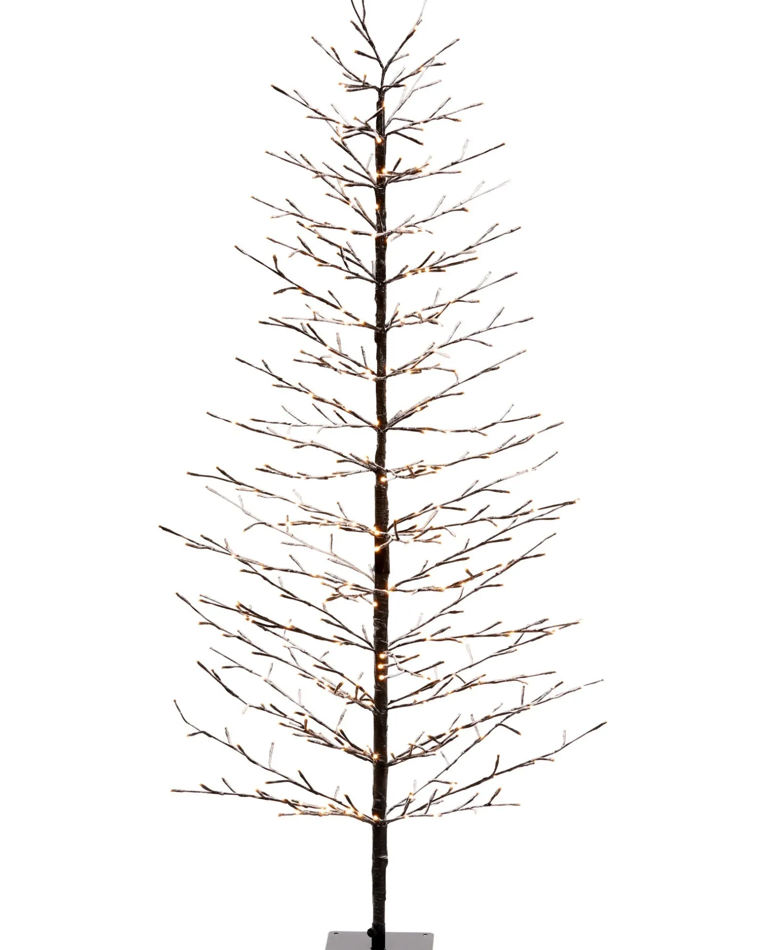 Pre-Lit Snow Flocked Twig Tree, 6 Ft