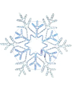 Pre-Lit Snowflake Rope Light Silhouette, 90 Cm