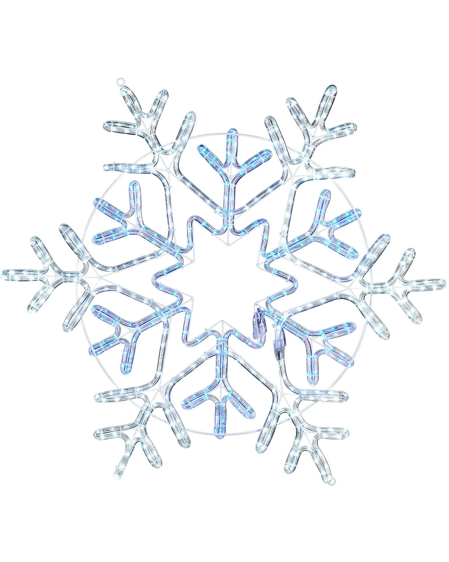 Pre-Lit Snowflake Rope Light Silhouette, 90 Cm