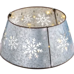 Pre-Lit Snowflake Tree Collar, 55 Cm