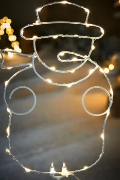 Pre-Lit Snowman Pathway Stake Light, 60 Cm