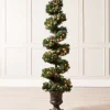 Pre-Lit Spiral Potted Christmas Tree, 6 Ft