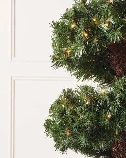 Pre-Lit Spiral Potted Christmas Tree, 6 Ft