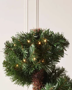 Pre-Lit Spiral Potted Christmas Tree, 6 Ft