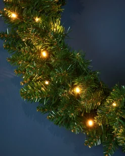 Pre-Lit Timberland Spruce Wreath, 60 Cm