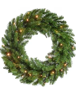 Pre-Lit Timberland Spruce Wreath, 60 Cm