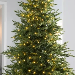 Pre-Lit Traditional Fir Multi-Function Christmas Tree, 8 Ft