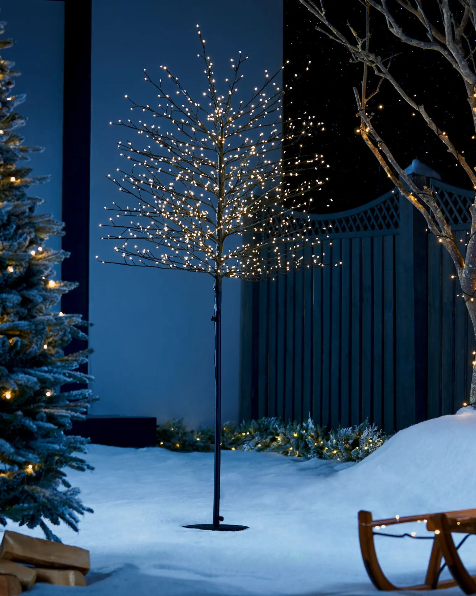 Pre-Lit Twig Tree, 6 Ft