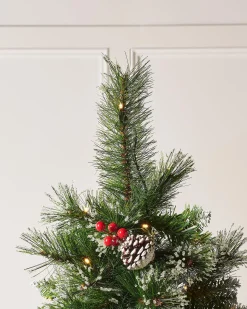 Pre-Lit Victorian Frosted Berries & Pinecones Christmas Tree, 7 Ft