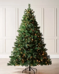 Pre-Lit Victorian Pine Christmas Tree, 6 Ft