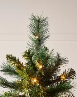 Pre-Lit Victorian Pine Christmas Tree, 6 Ft