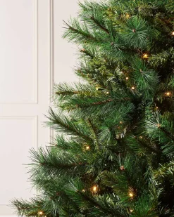 Pre-Lit Victorian Pine Christmas Tree, 7 Ft