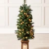 Pre-Lit Victorian Pine Christmas Tree, 4 Ft