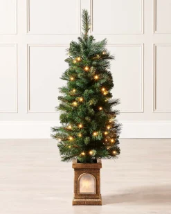 Pre-Lit Victorian Pine Christmas Tree, 4 Ft