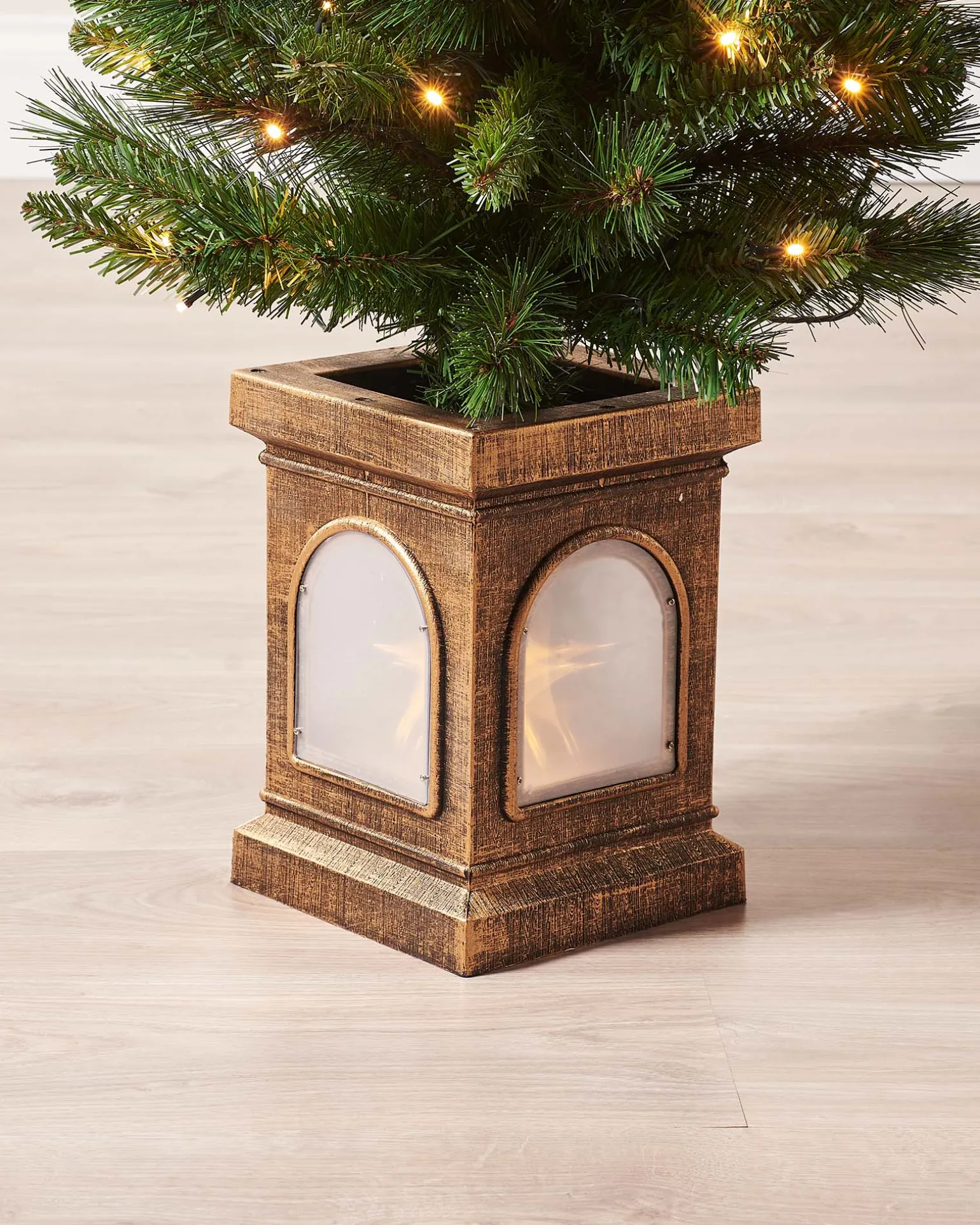 Pre-Lit Victorian Pine Christmas Tree, 4 Ft