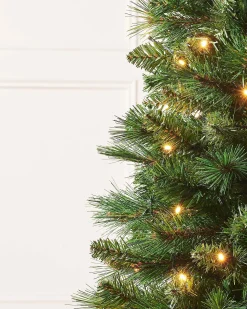 Pre-Lit Victorian Pine Christmas Tree, 4 Ft