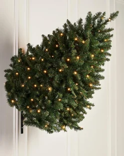 Pre-Lit Wall Mounted Tree, 3 Ft