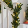 Pre-Lit Warm White LEDs Garland, 9 Ft