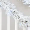 Pre-Lit White Garland, 9 Ft