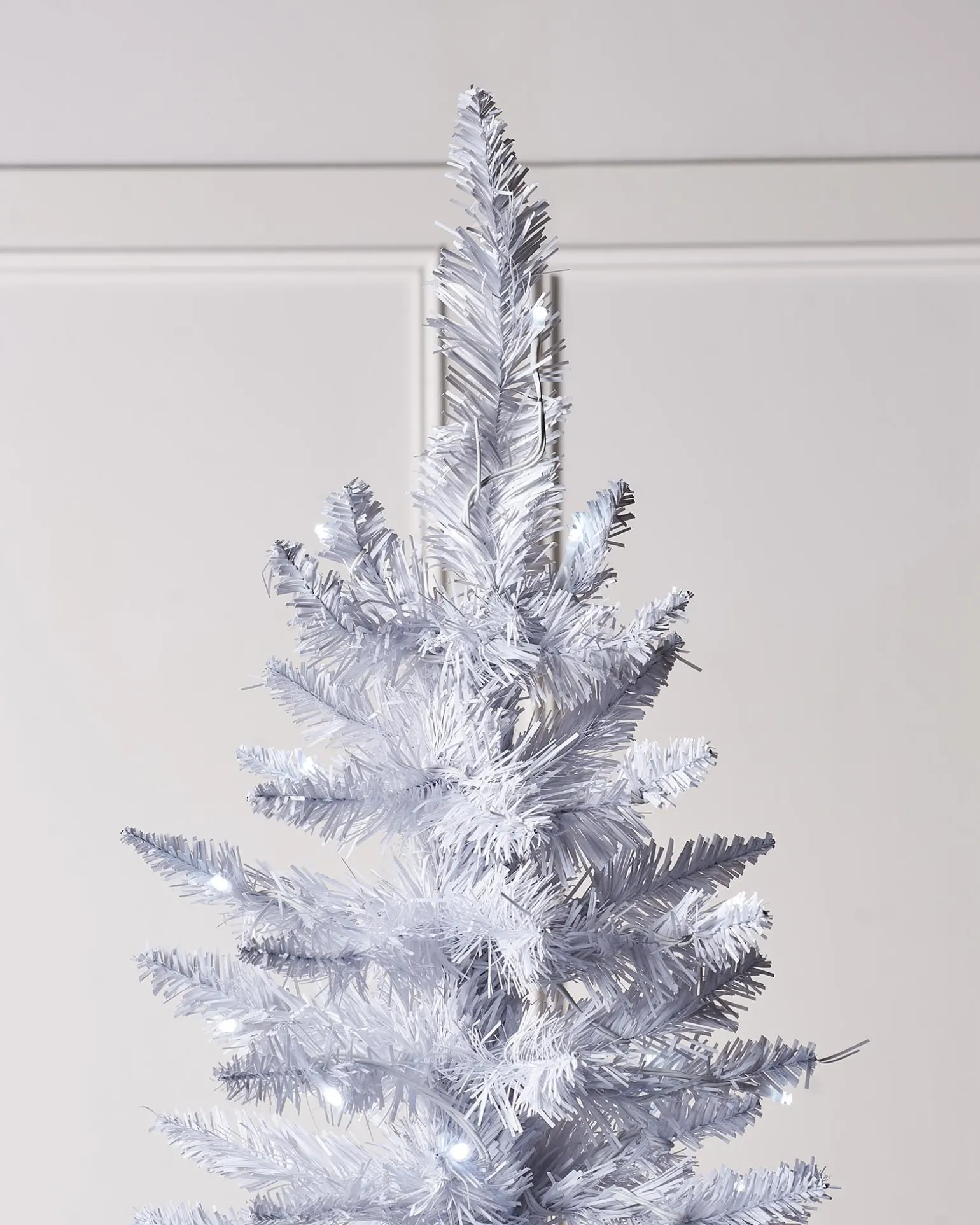 Pre-Lit White Pencil Christmas Tree, 6.5 Ft