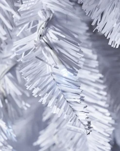 Pre-Lit White Pencil Christmas Tree, 6.5 Ft