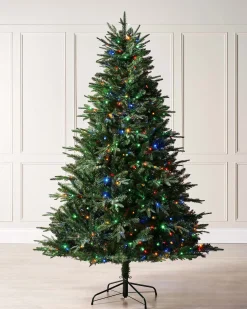 Pre-Lit Windsor Fir Christmas Tree, Dual Multi Colour, 5 Ft