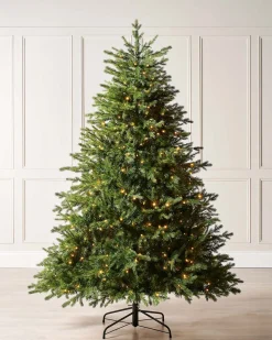 Pre-Lit Windsor Fir Christmas Tree, Dual Multi Colour, 8 Ft