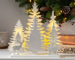 Pre-Lit Winter Scene, 26 Cm