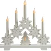 Pre-Lit Wooden Candle Bridge, 33 Cm