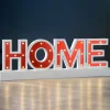 Pre-Lit Wooden Home Sign, 38 Cm
