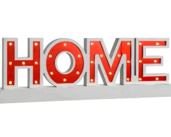 Pre-Lit Wooden Home Sign, 38 Cm
