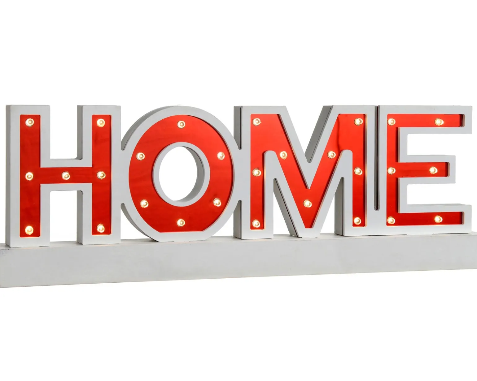 Pre-Lit Wooden Home Sign, 38 Cm