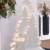 Pre-Lit Wooden Reindeer Scene, 46 Cm