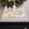 Pre-Lit Wooden Village Scene, 44 Cm