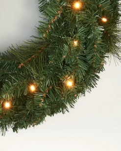 Pre-Lit Wreath, 60 Cm