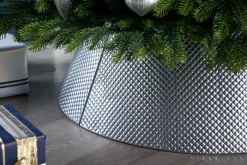 Quilted Metal Tree Collar, Silver, 71 Cm