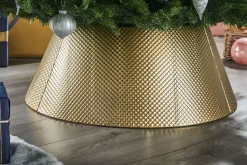 Quilted Metal Tree Collar, Gold, 71 Cm