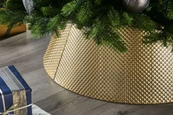 Quilted Metal Tree Collar, Gold, 71 Cm