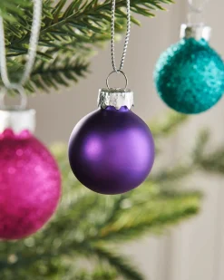 Rainbow Glass Baubles, 24 Pack, 3 Cm