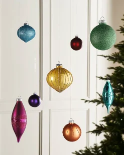 Rainbow Glass Baubles, 20 Pack