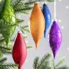Rainbow Glass Baubles 5 Pack, 15 Cm