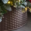 Rattan Effect Tree Collar, Brown, 65 Cm