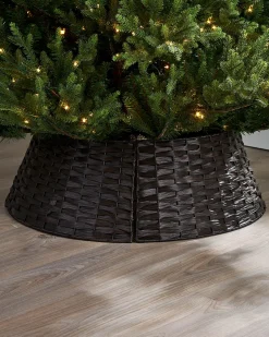 Rattan Tree Collar, Dark Brown, 65 Cm