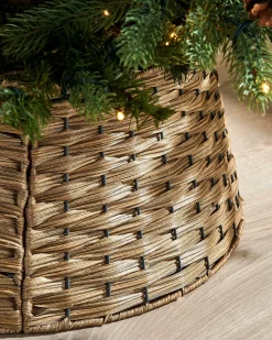 Rattan Tree Collar, Light Brown, 65 Cm
